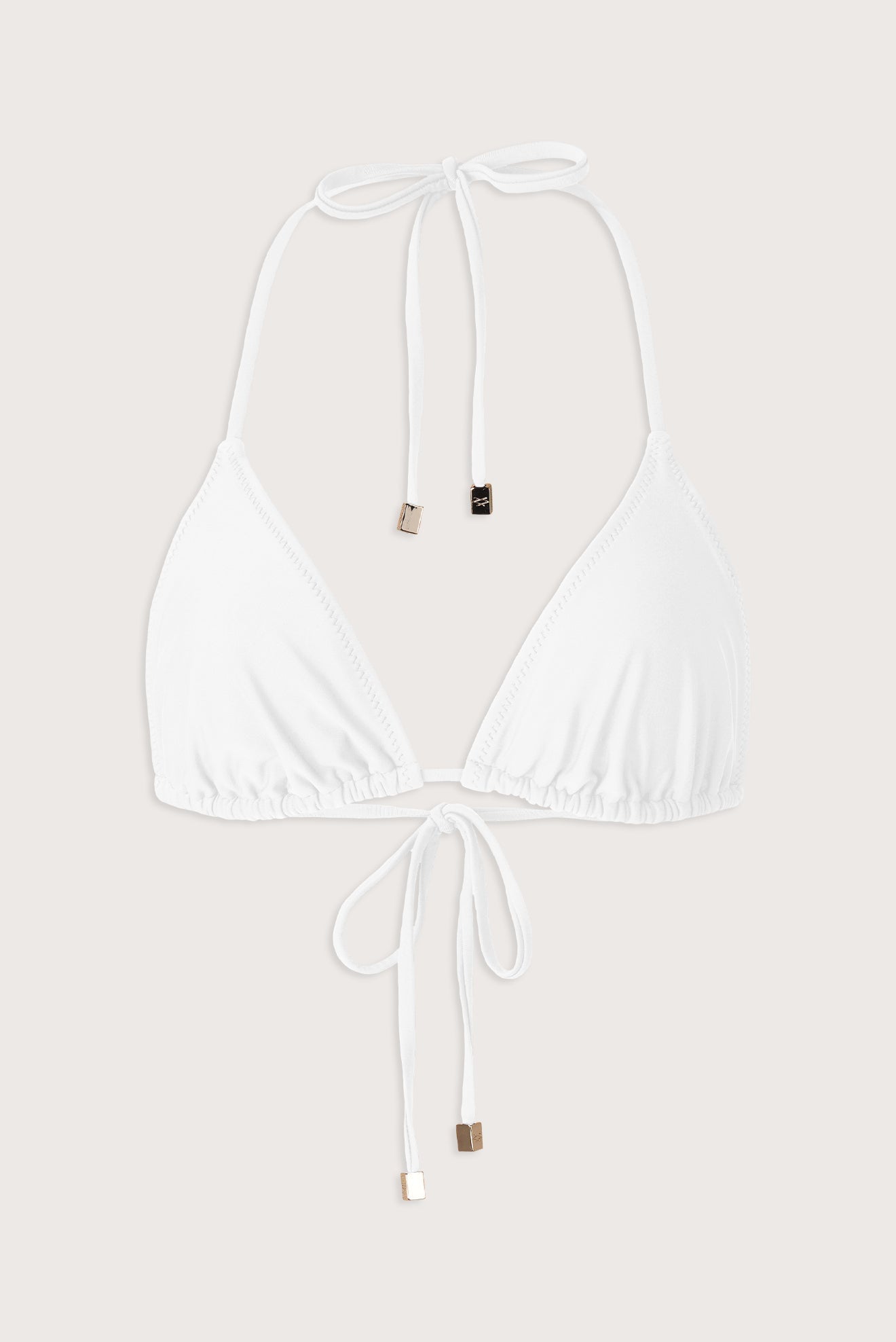 Top Triángulo Blanco Beads