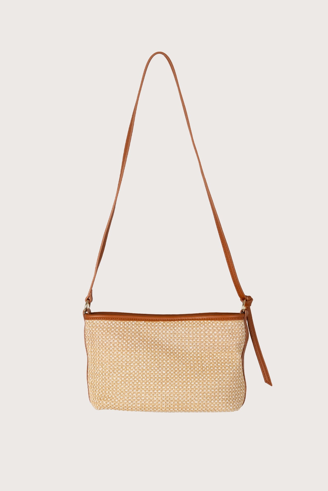 Bolsa Satchel Straw Camel