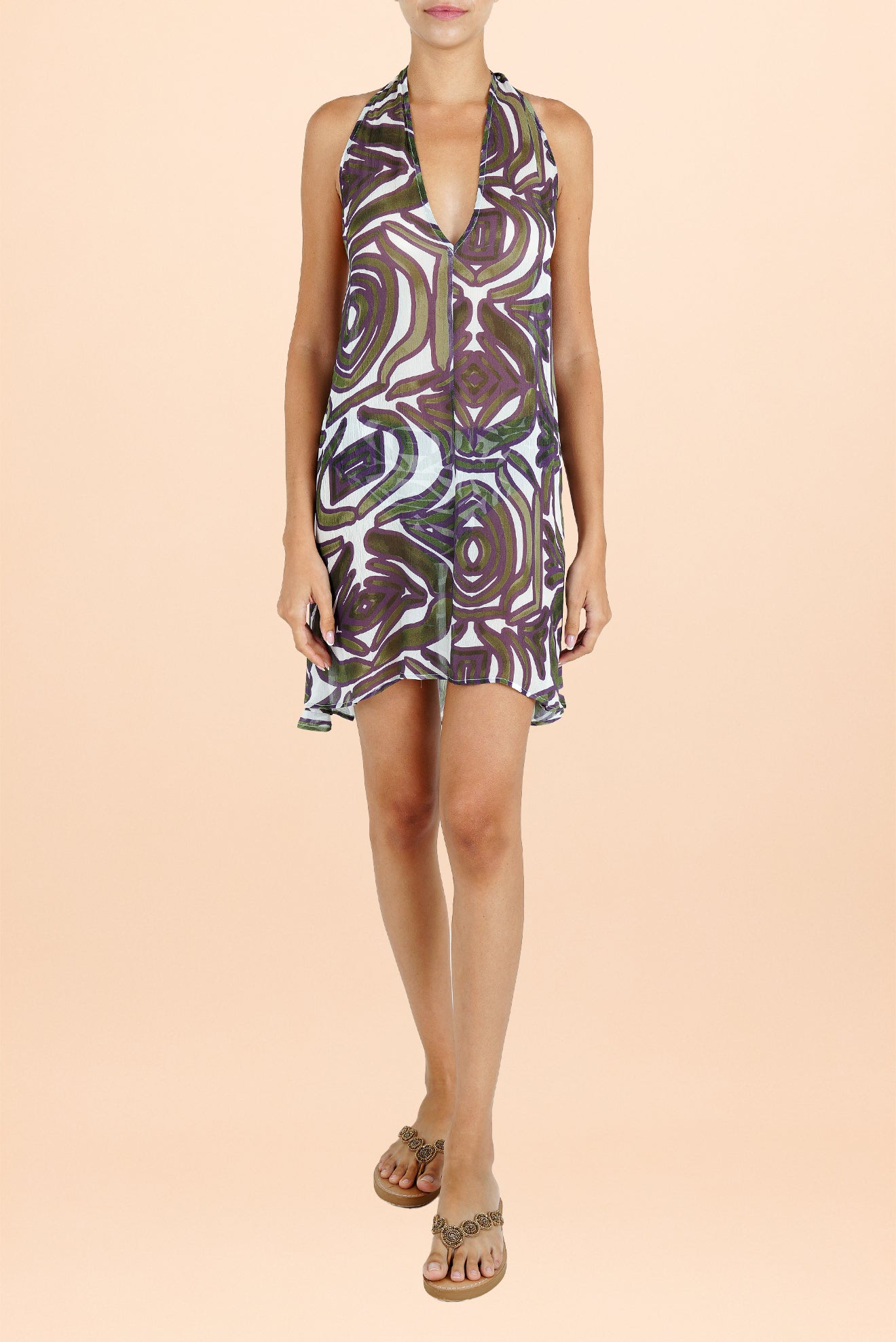 Vestido Corto Halter Ceiba