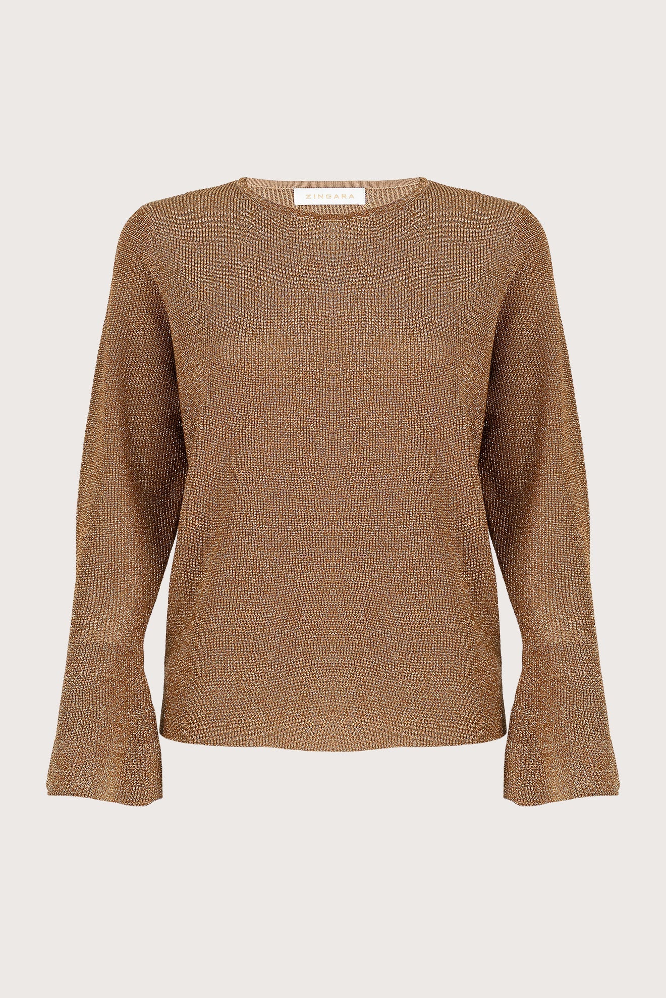 Suéter Perla Cuello Perkins Dorado