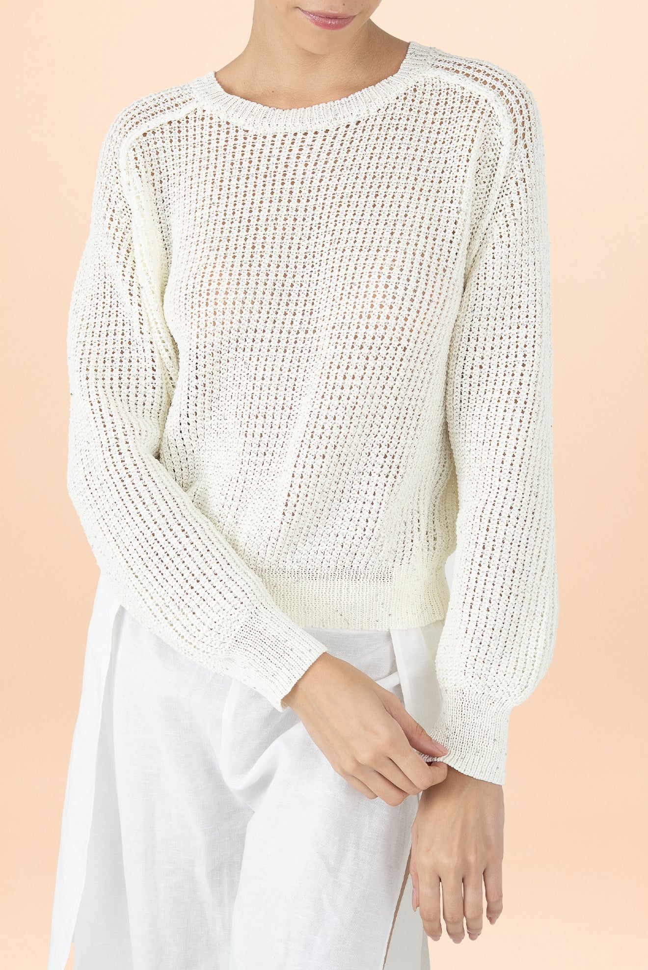 Blusa Lorena Manga Larga Blanco