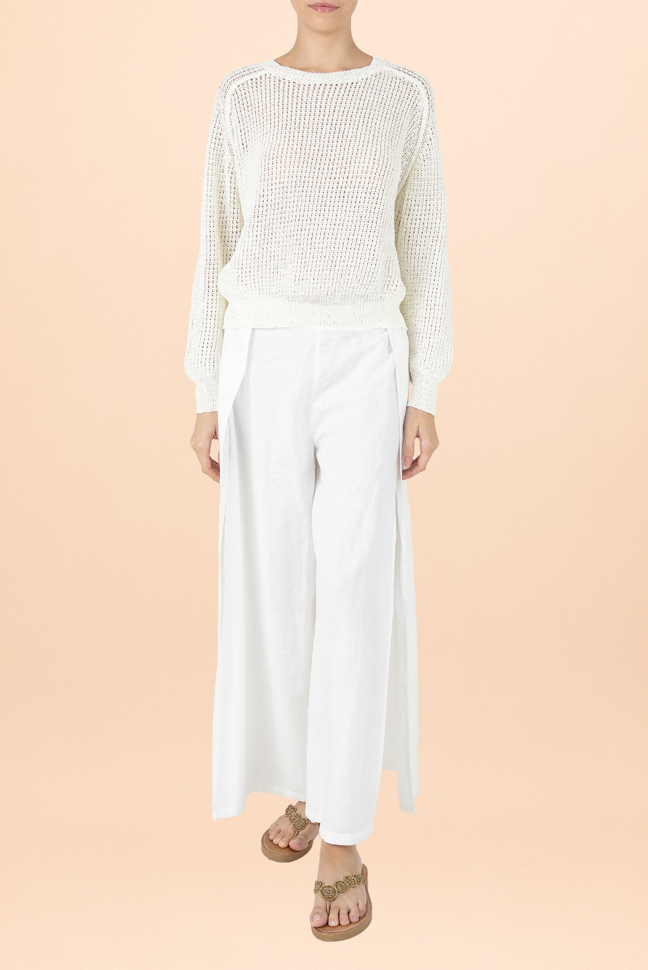 Blusa Lorena Manga Larga Blanco
