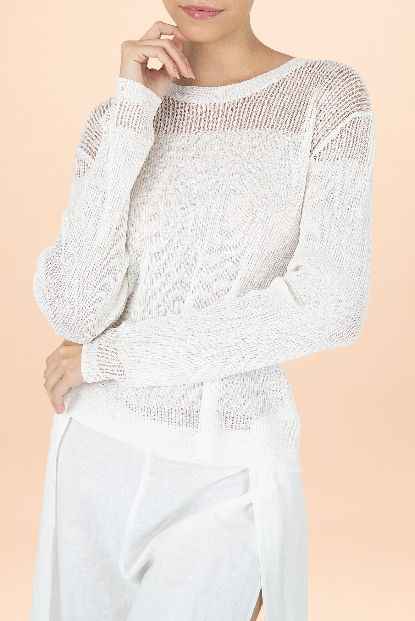 Blusa Lorena Mangas Detalle Blanco