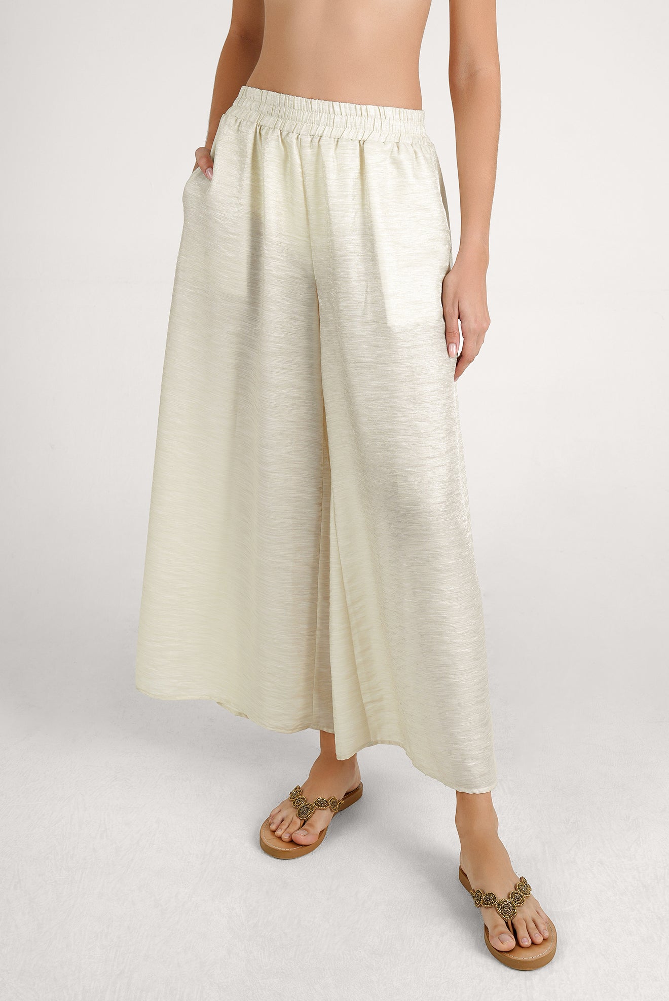 Pantalón Ilhabella Shine Crema