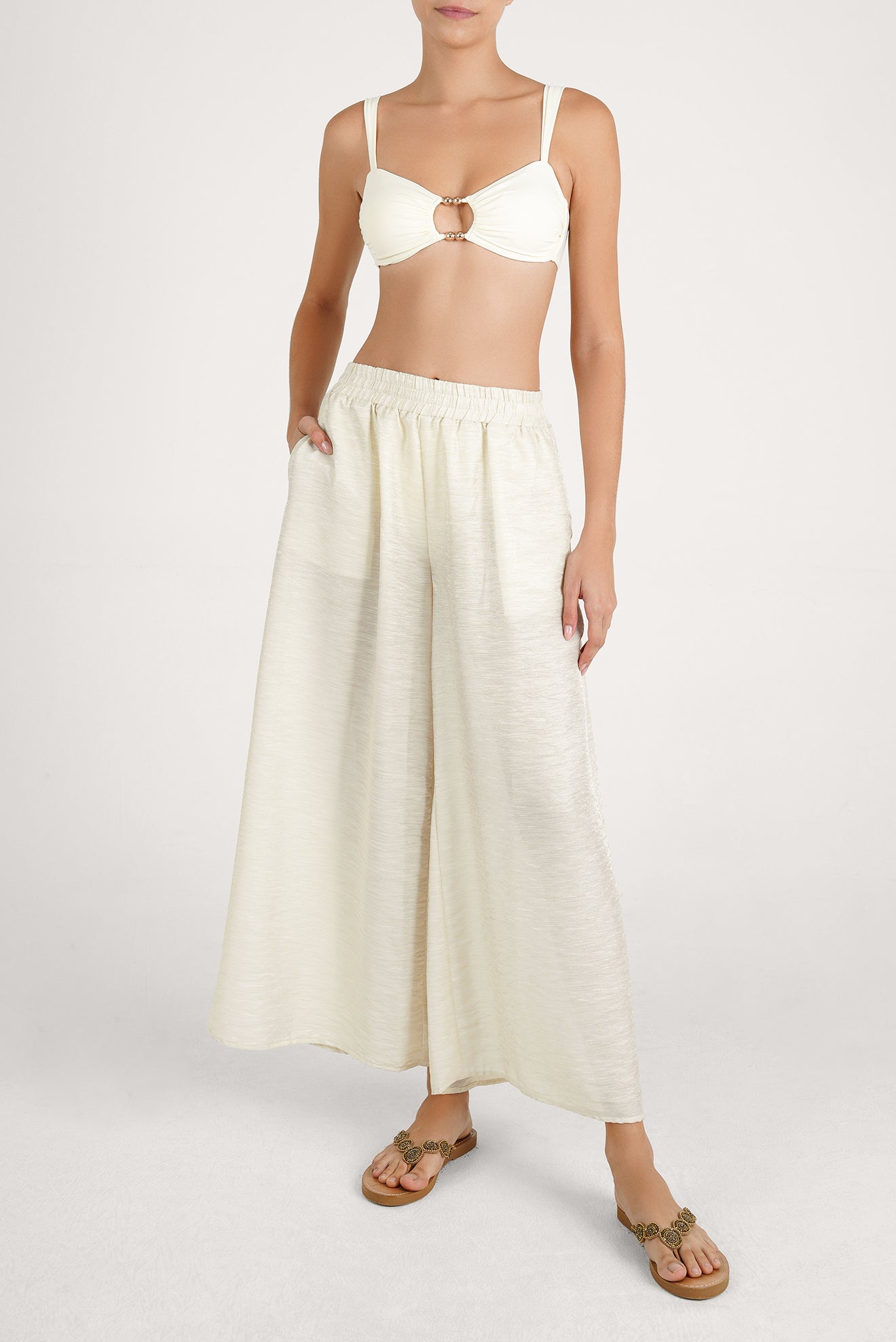 Pantalón Ilhabella Shine Crema