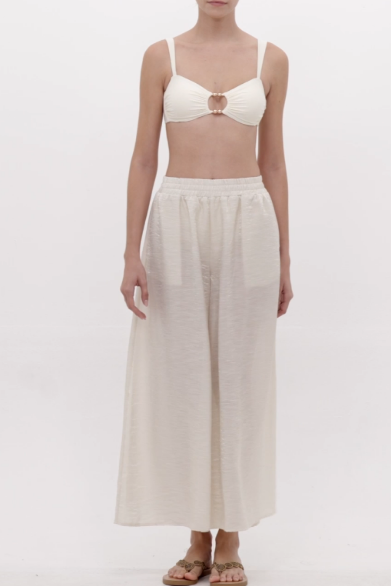Pantalón Ilhabella Shine Crema