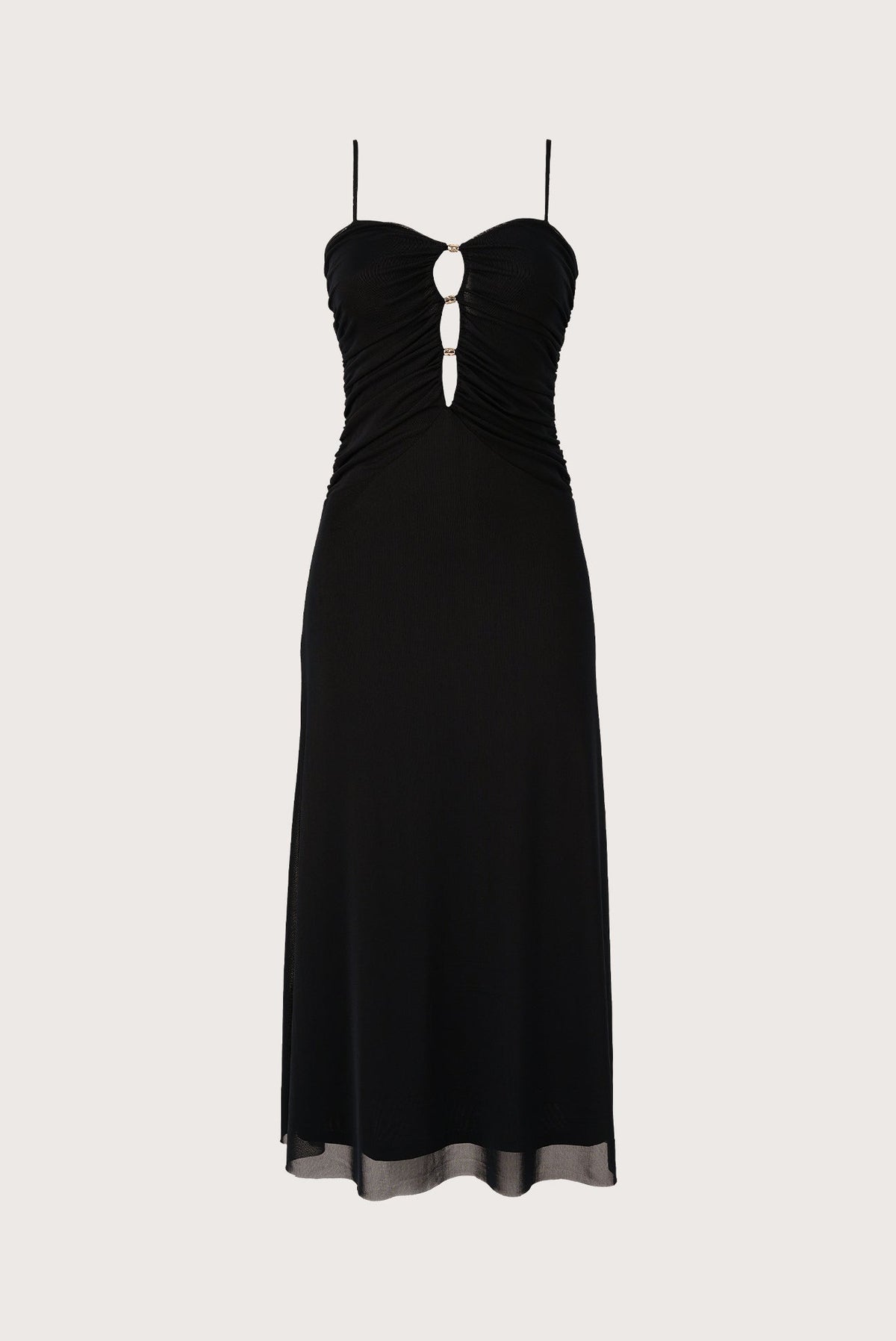 Vestido largo mesh Azura negro — foto 1