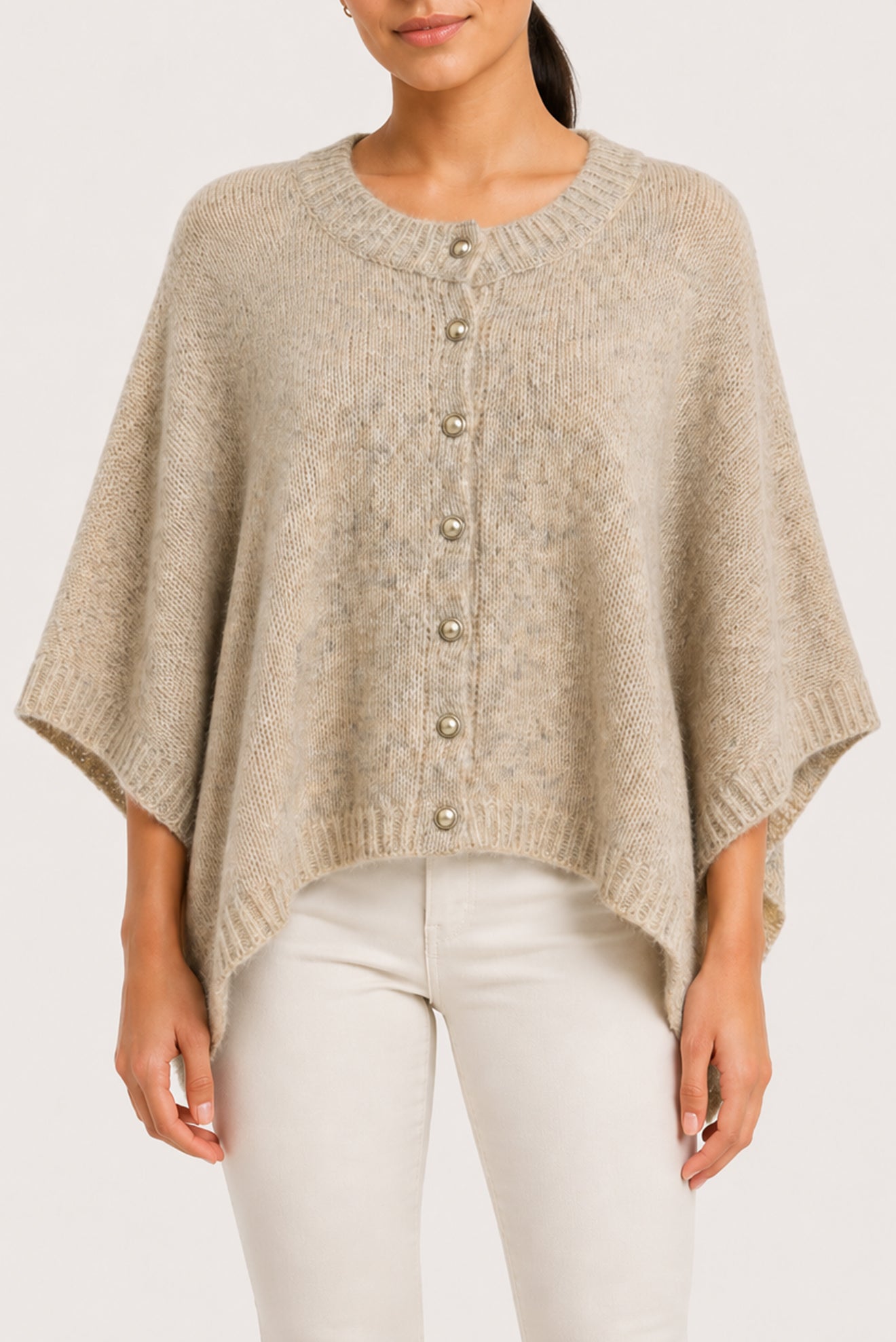 VERBENA BEIGE PONCHO