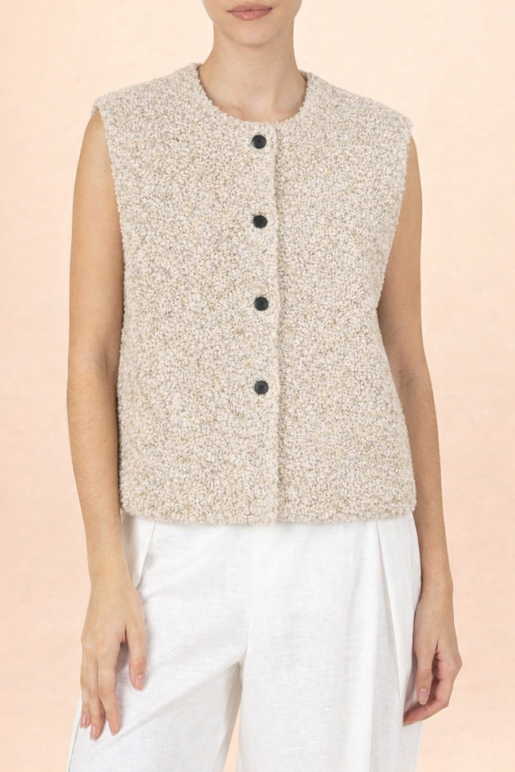 CHALECO BEIGE FASCIATA
