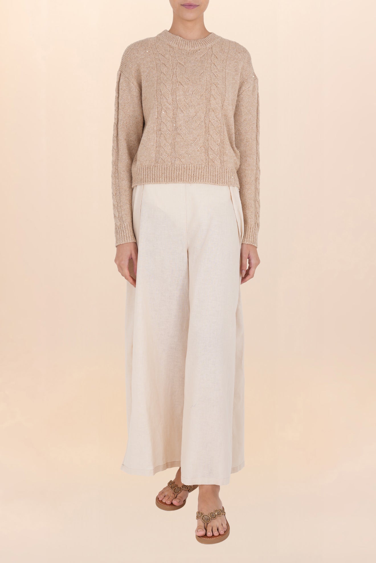 AMALIA TAUPE CLASSIC SWEATER