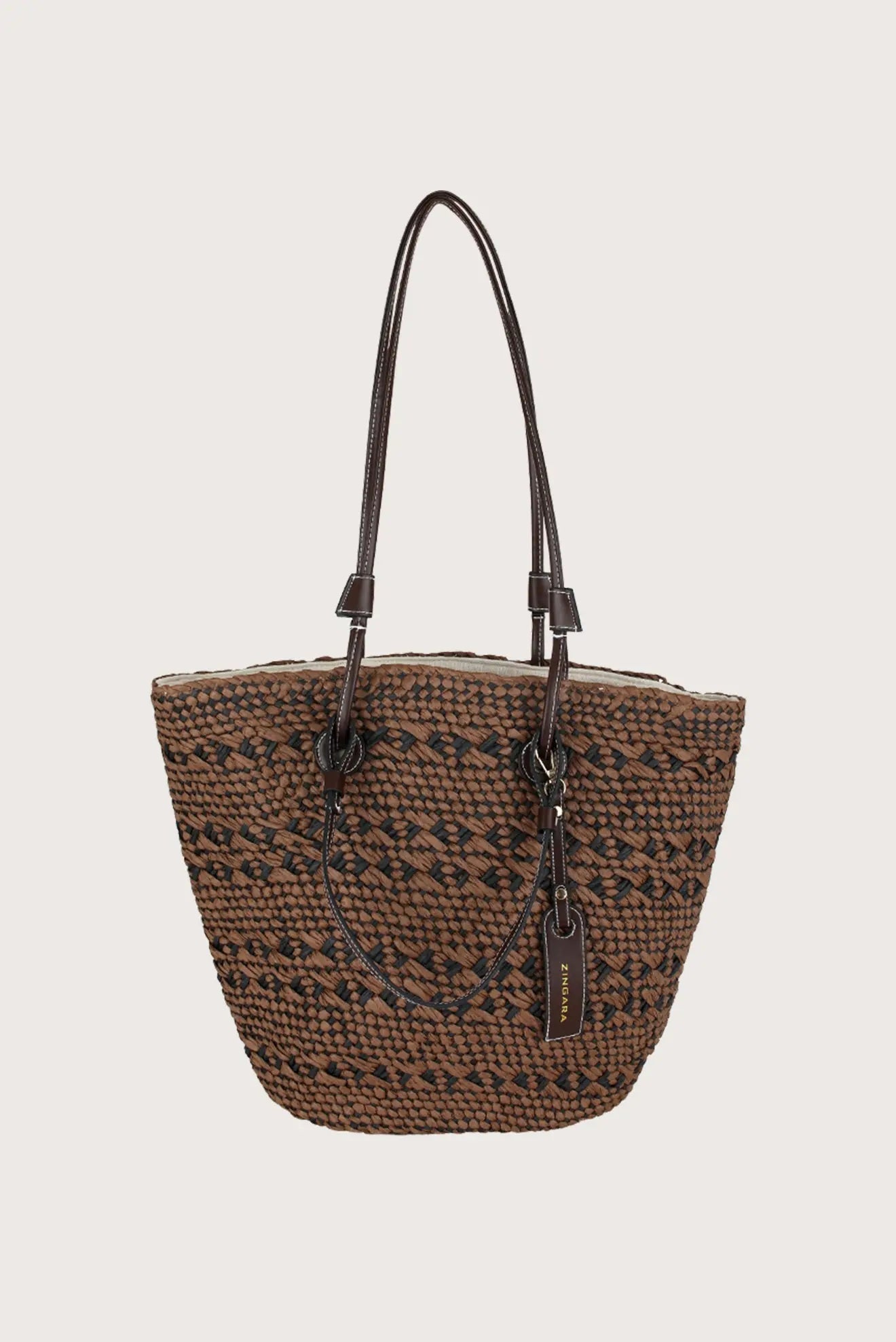 BROWN BORDER BAG