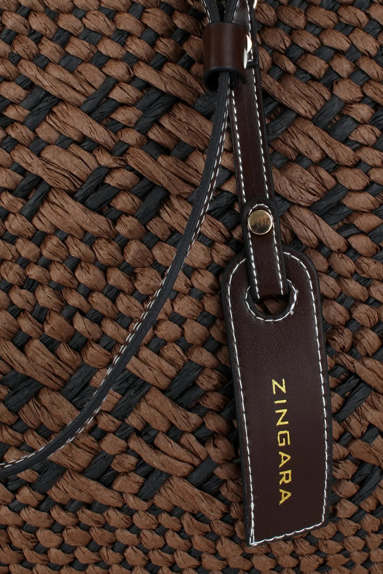 BROWN BORDER BAG