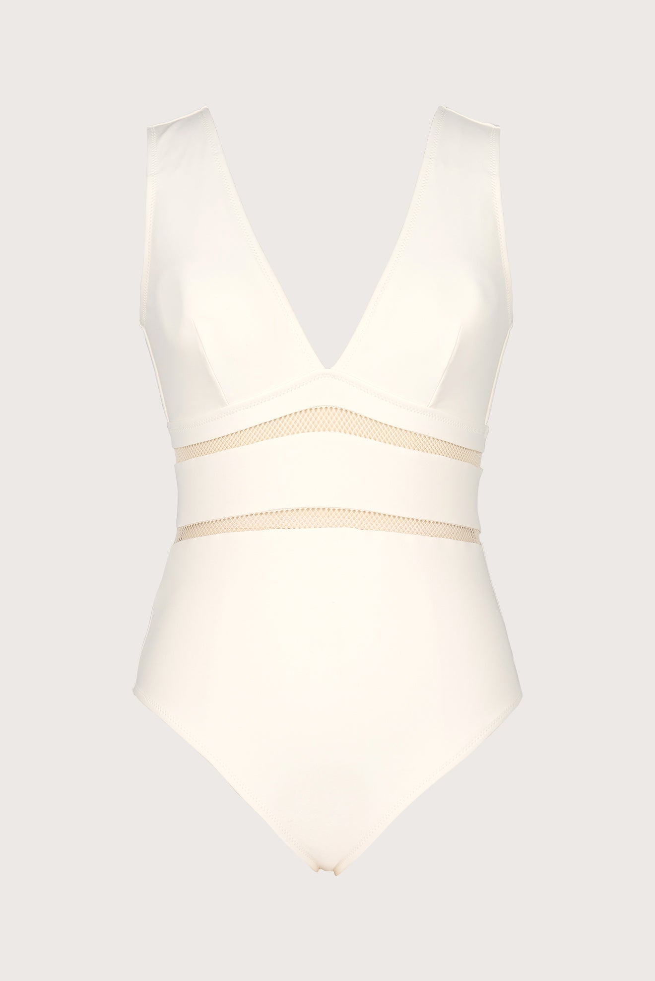 One Piece Off-White V-Neck Ruan