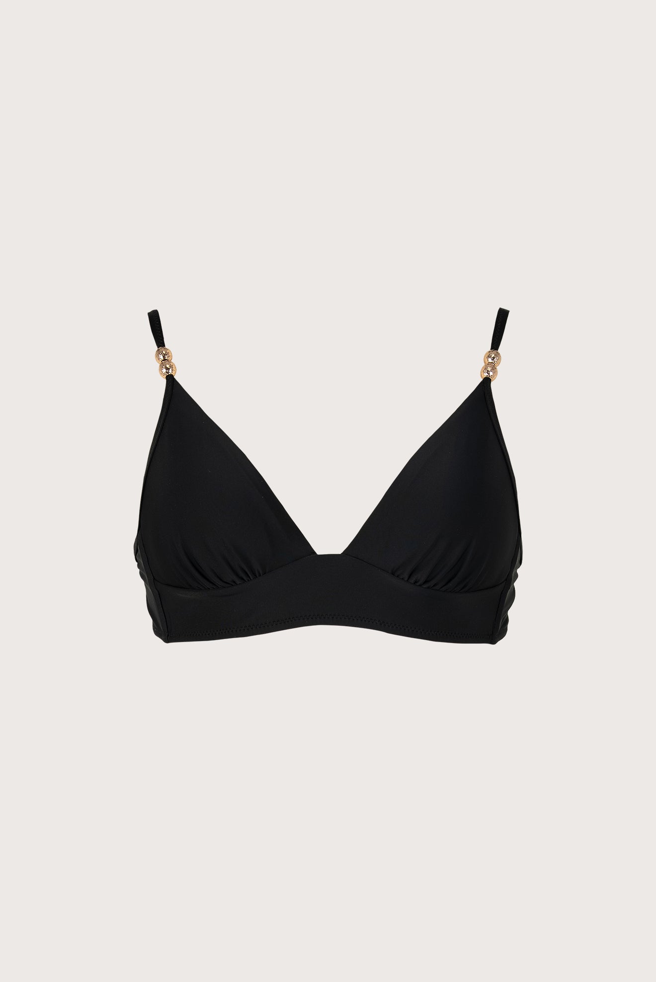 Ilhabella Black Metallic Triangle Top
