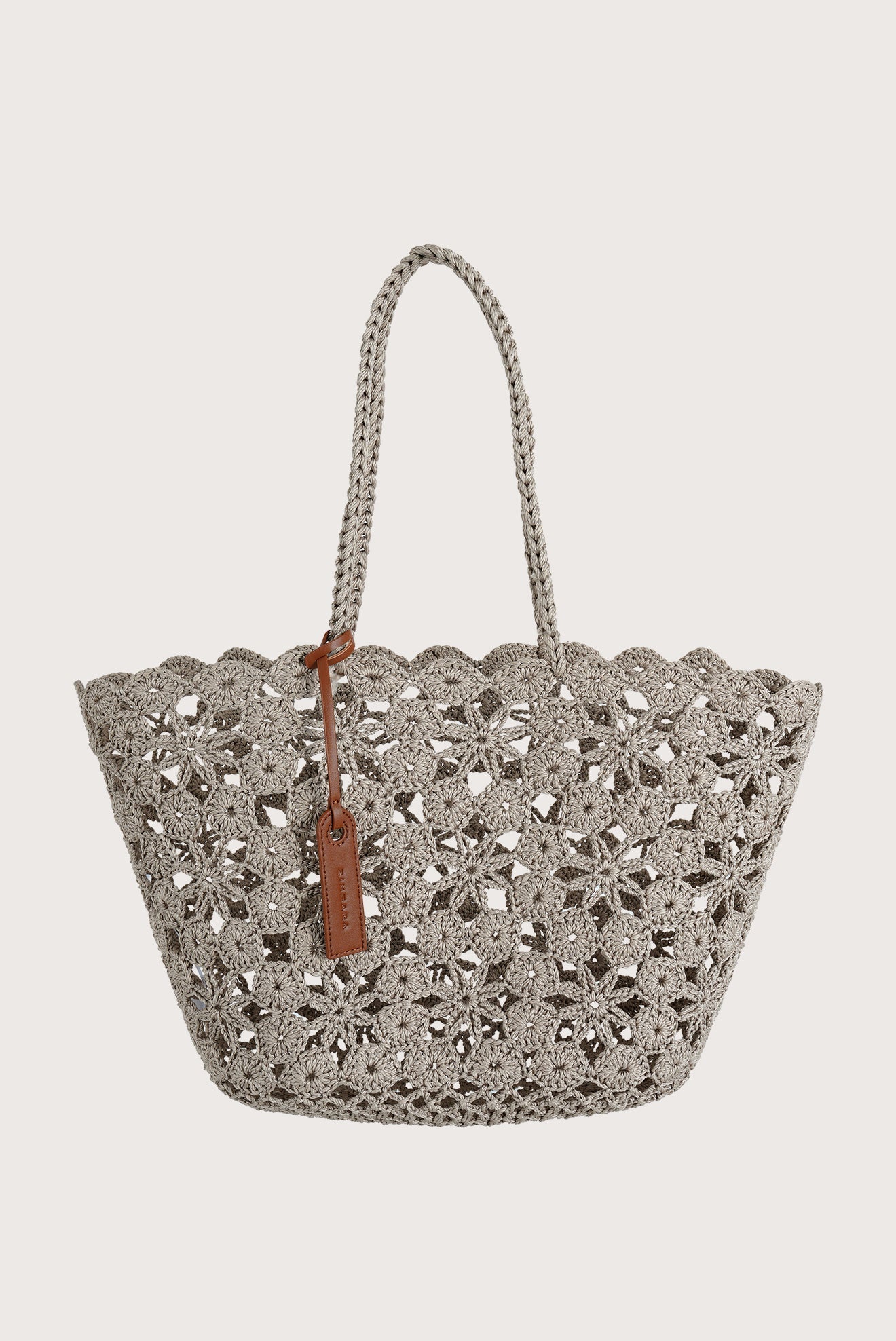 Bolsa Crochet Basket Flores