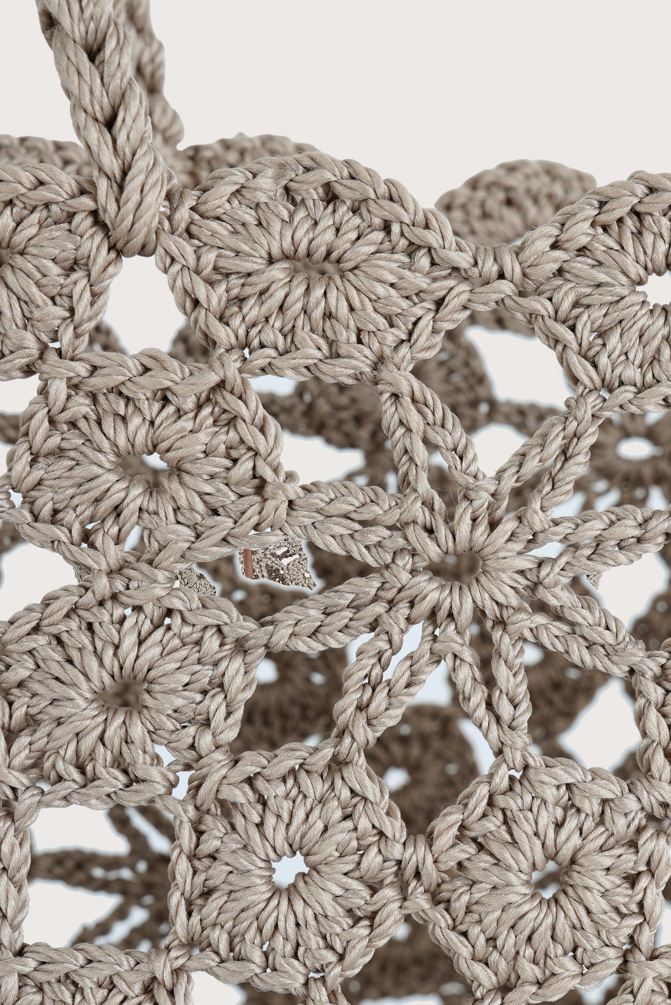 Bolsa Crochet Basket Flores