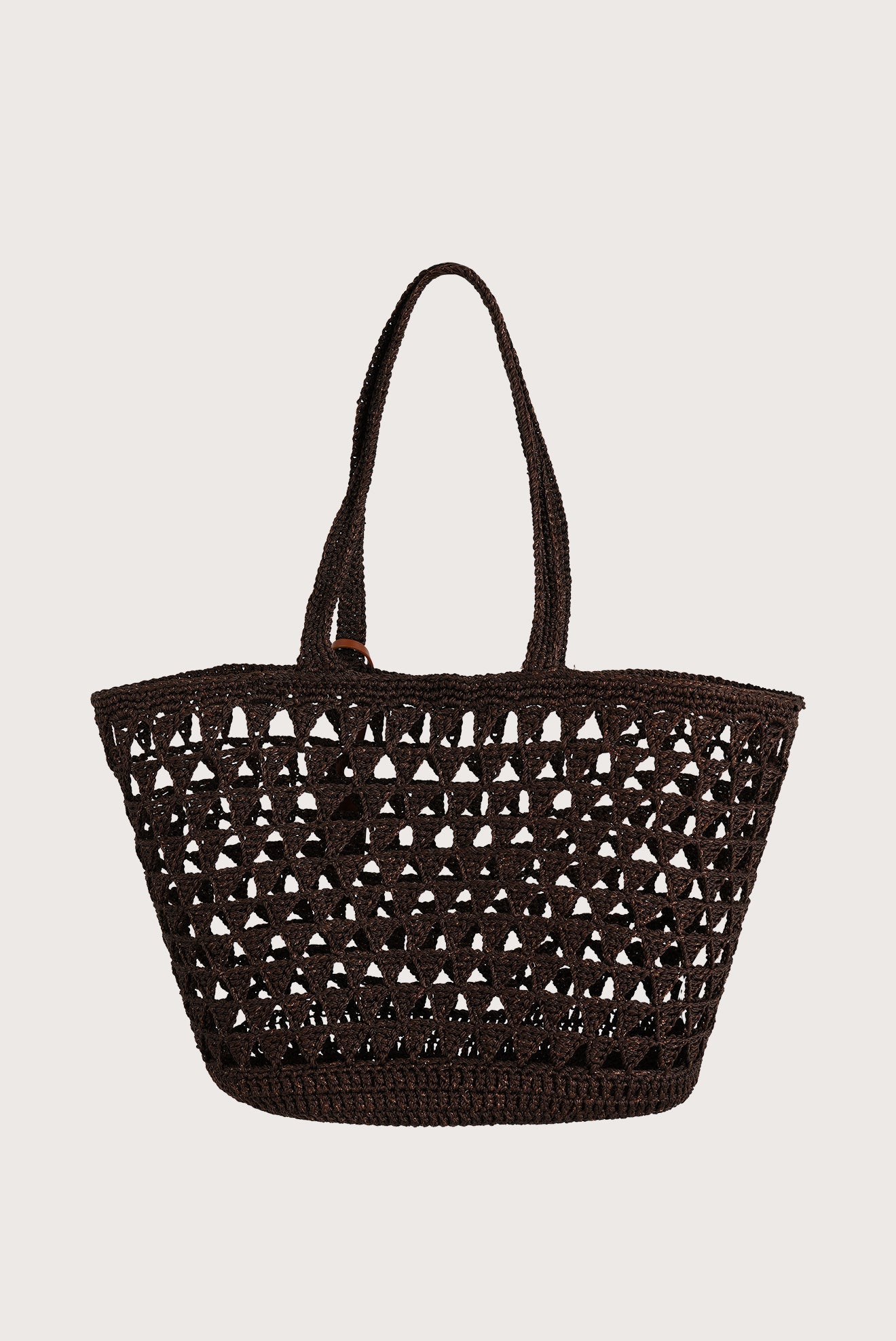 Bolsa Crochet Triangulos Café