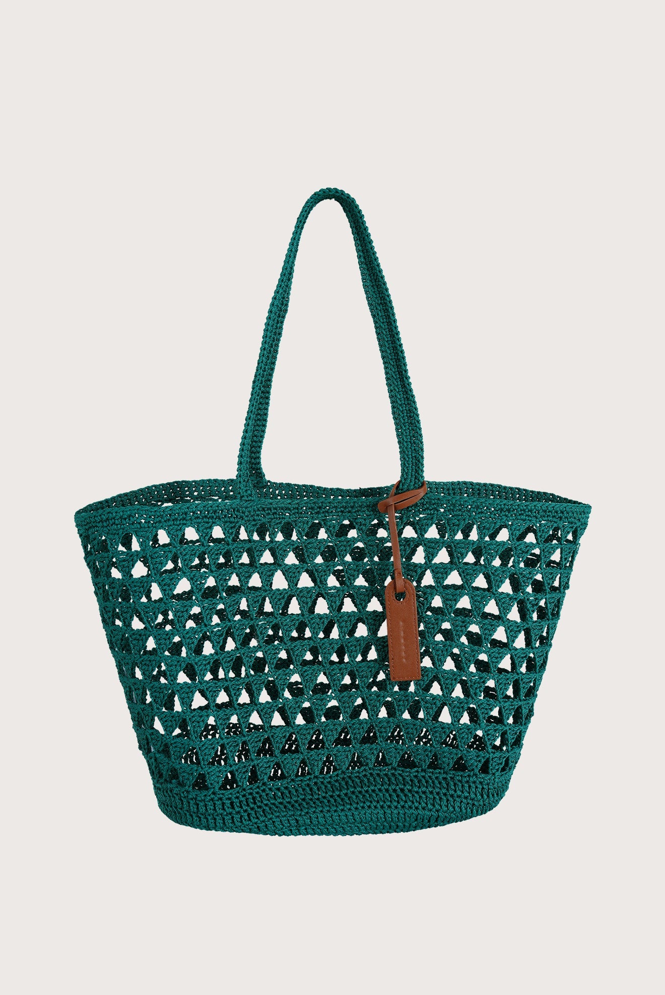 Bolsa Crochet Triangulos Verde