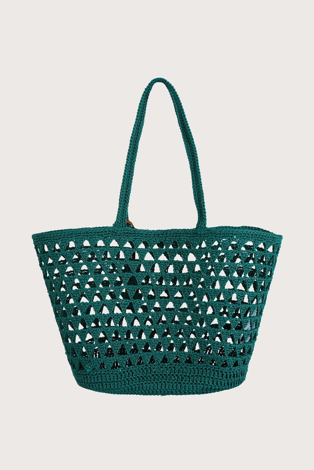 Bolsa Crochet Triangulos Verde