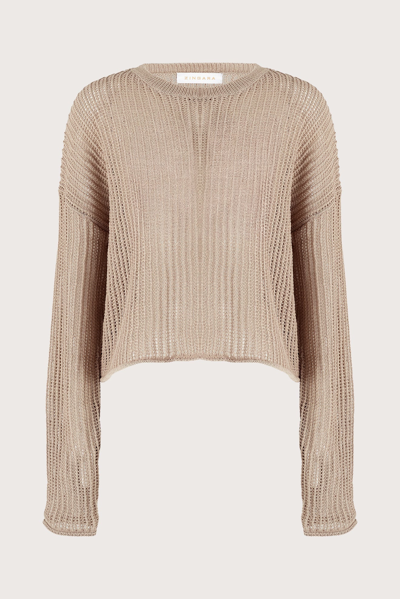 Suéter Perla Calado Gris