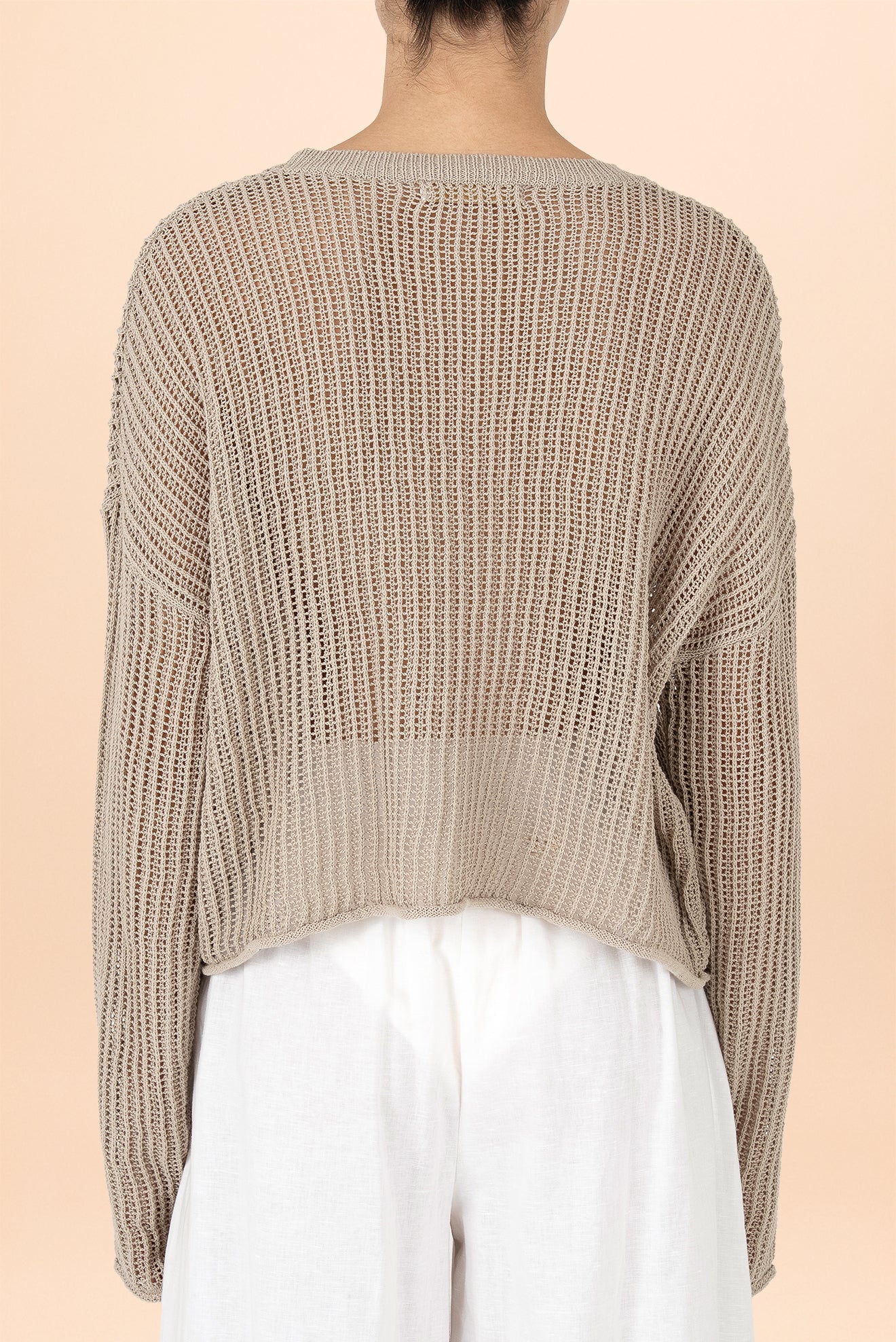 Suéter Perla Calado Gris