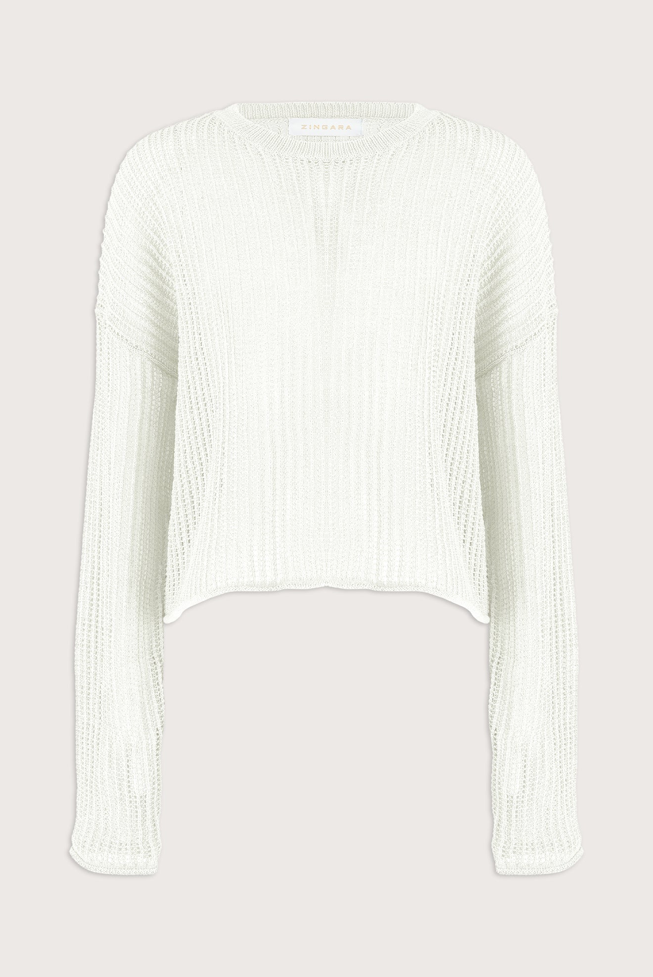 Suéter Perla Calado Marfil