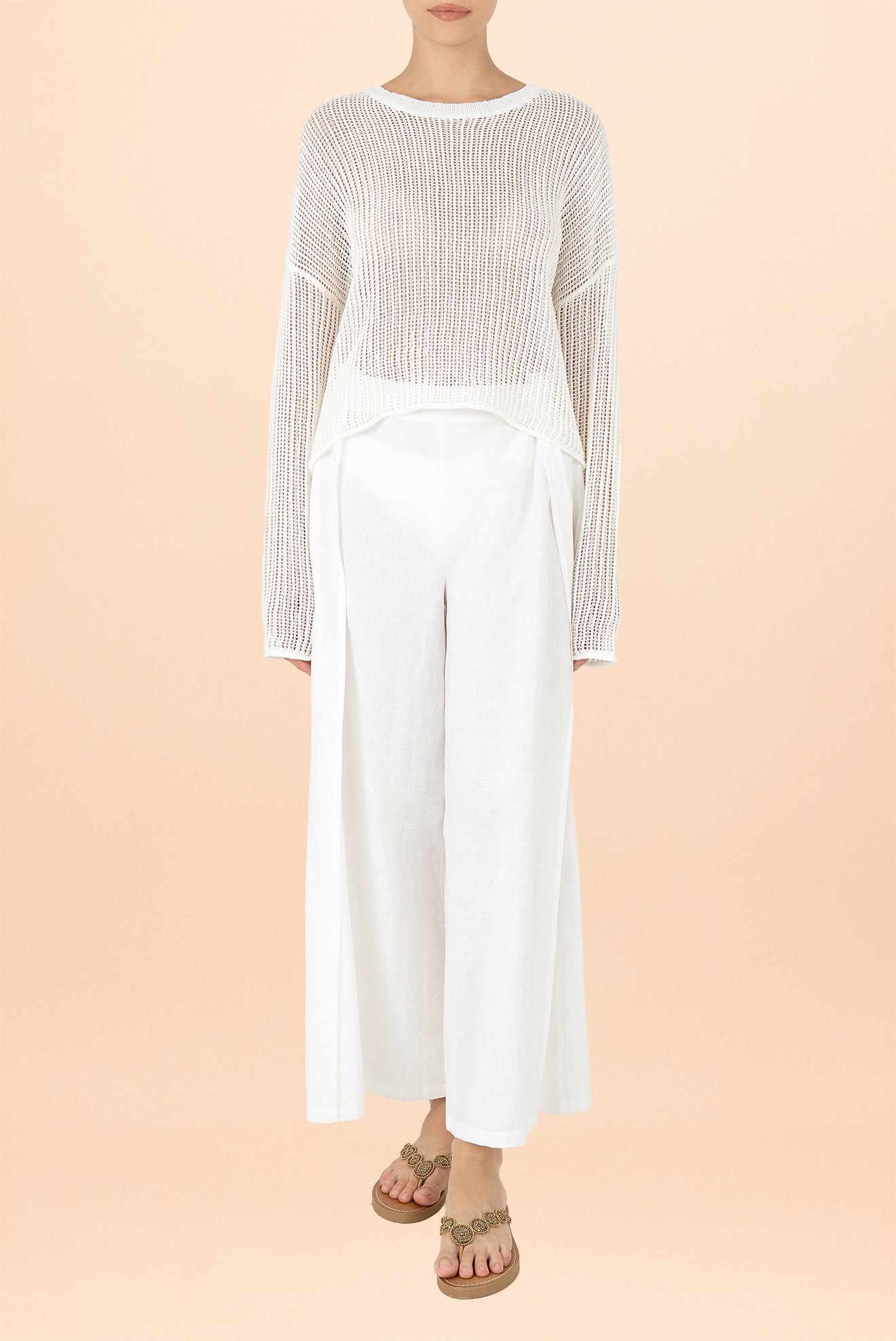 Suéter Perla Calado Marfil