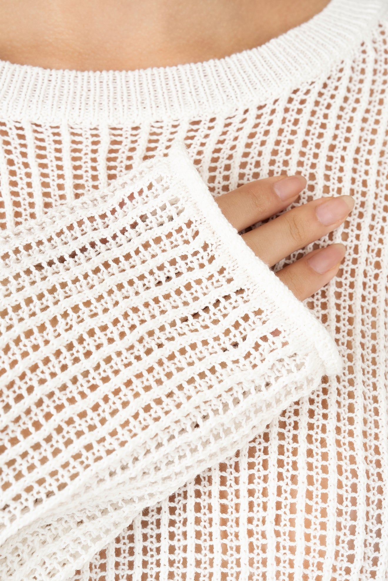 Suéter Perla Calado Marfil