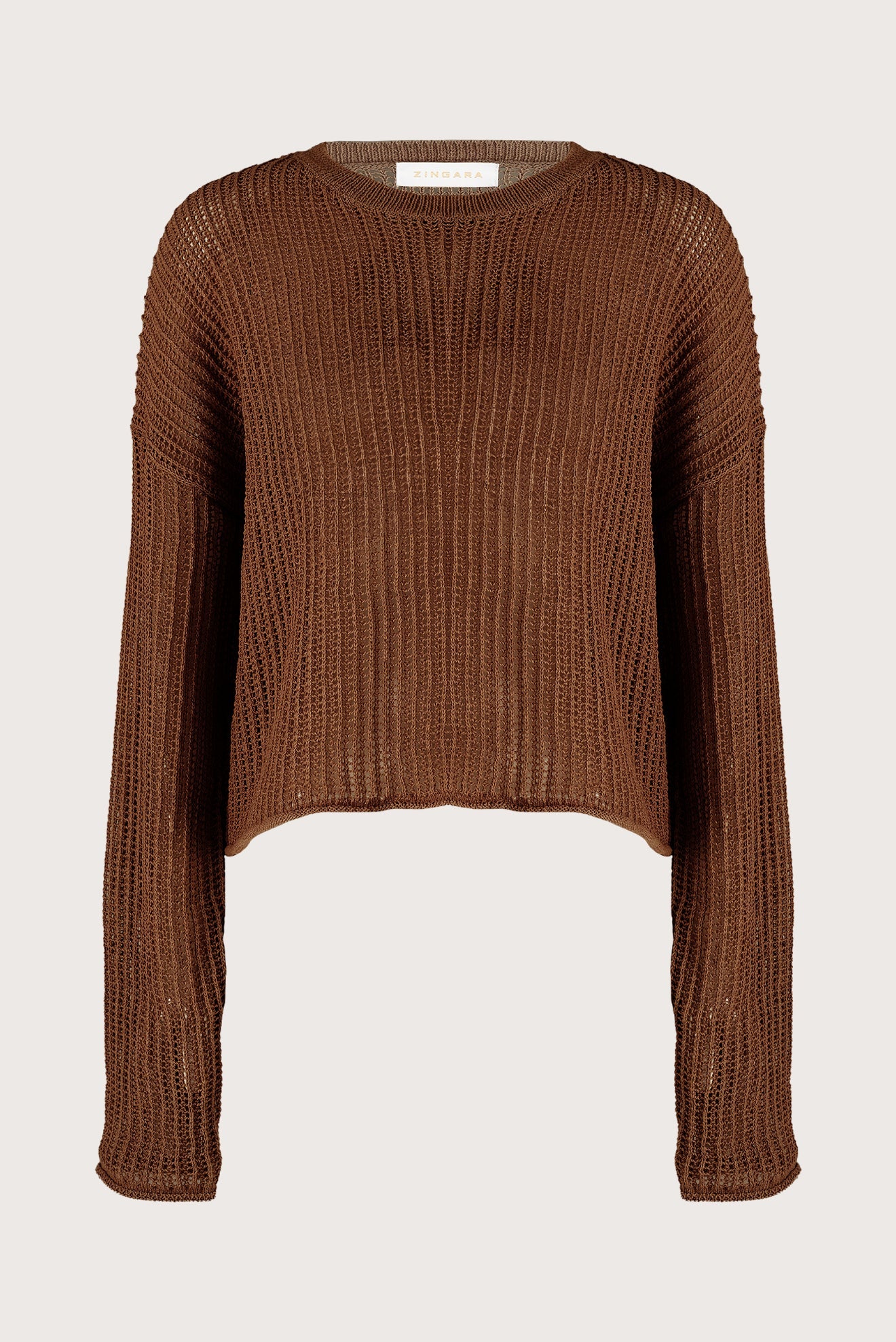 Suéter Perla Calado Café