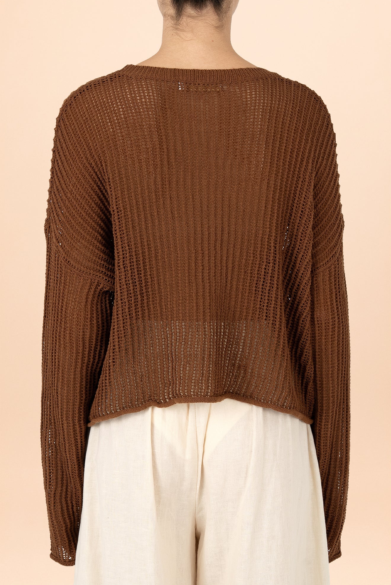 Suéter Perla Calado Café