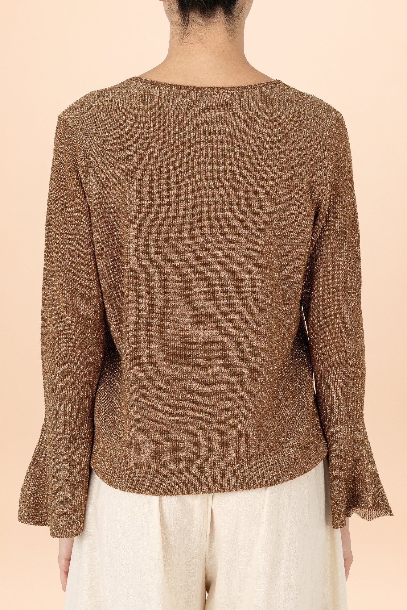 Suéter Perla Cuello Perkins Dorado