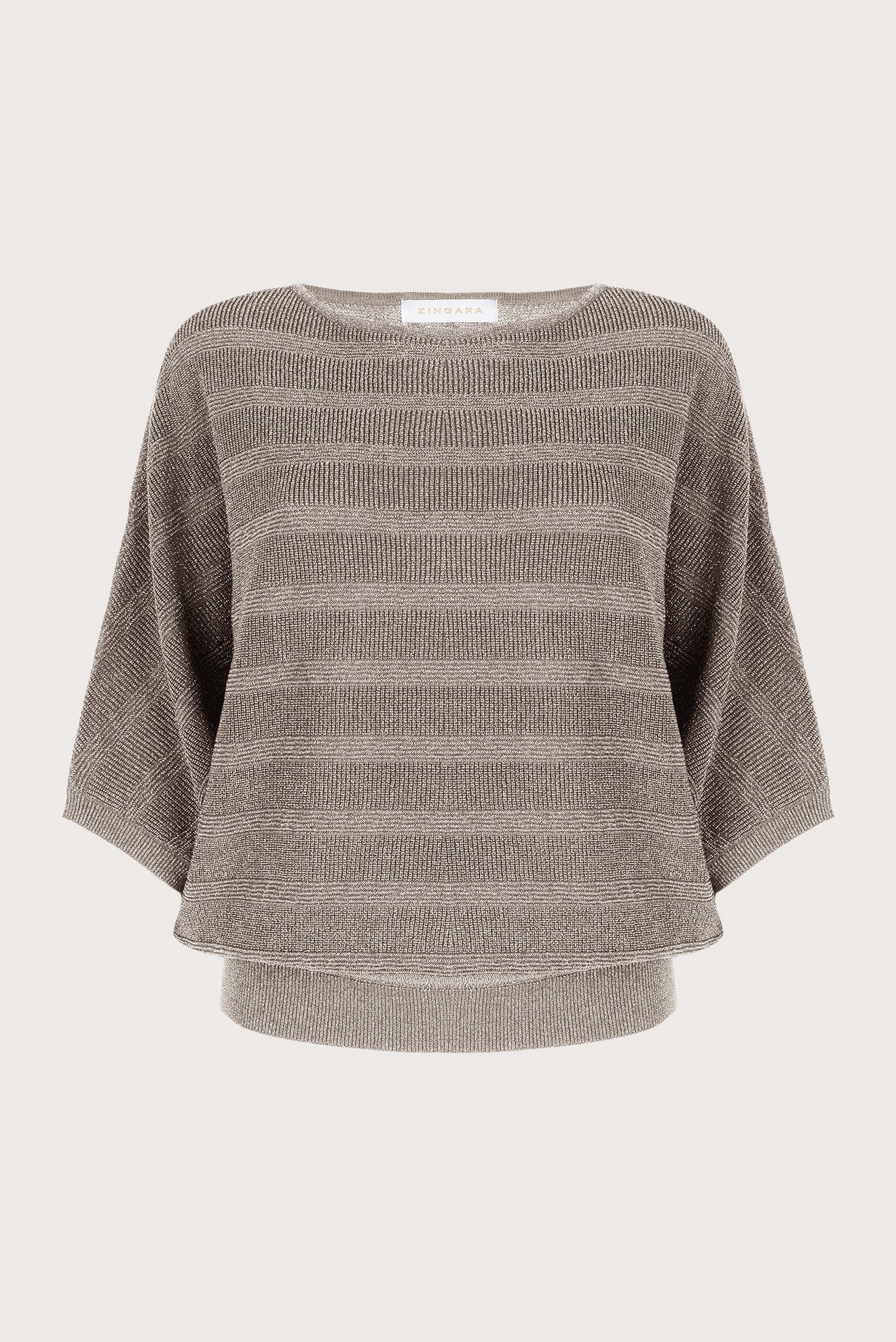 Suéter Perla Lurex Stripe Gris