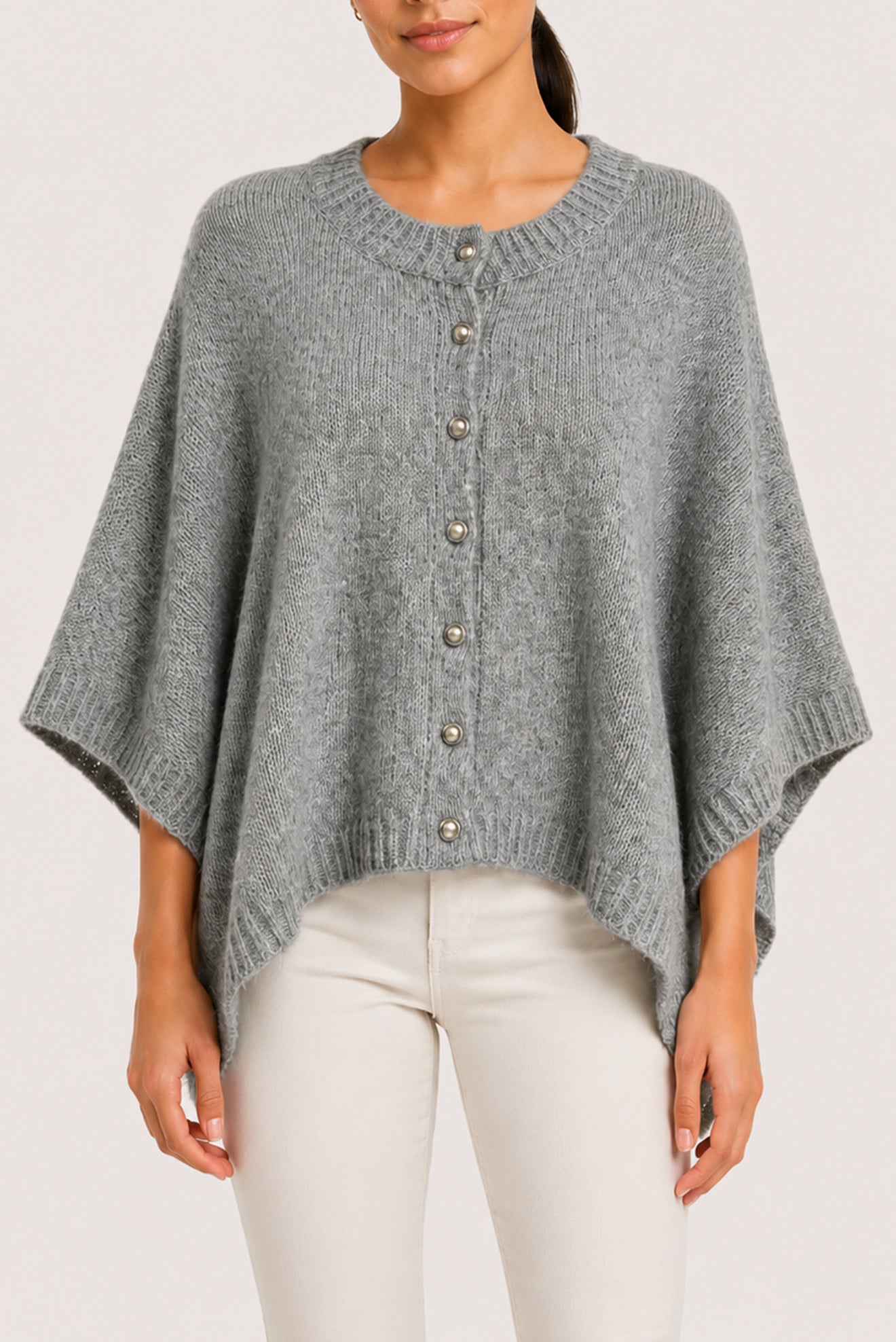 VERBENA GRAY PONCHO