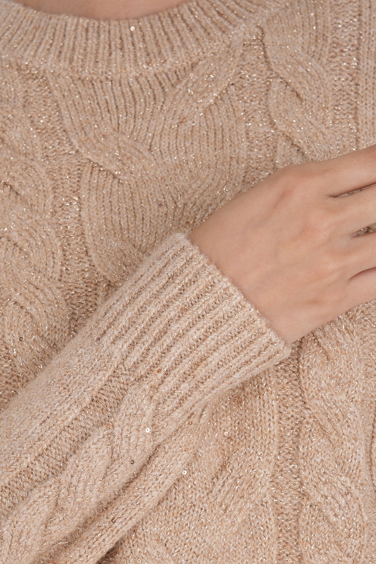 AMALIA TAUPE CLASSIC SWEATER