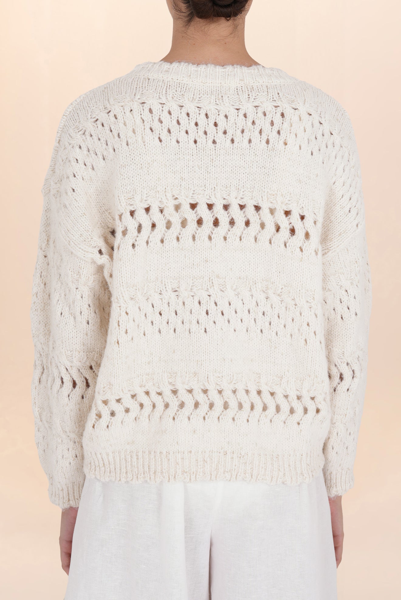 SUÉTER FESTONEADO AMALIA BEIGE