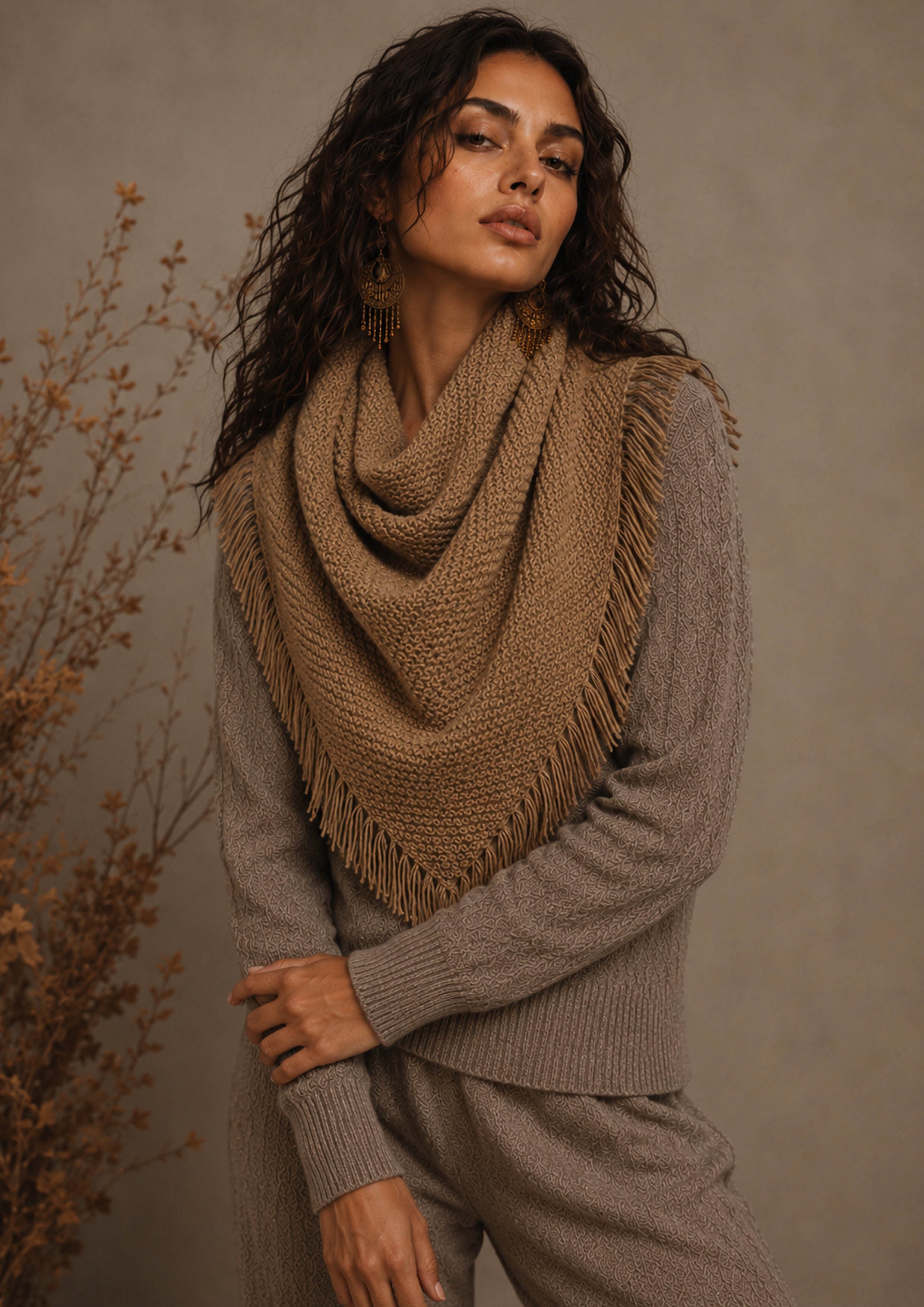 BUFANDA PETUNIA COLOR BEIGE