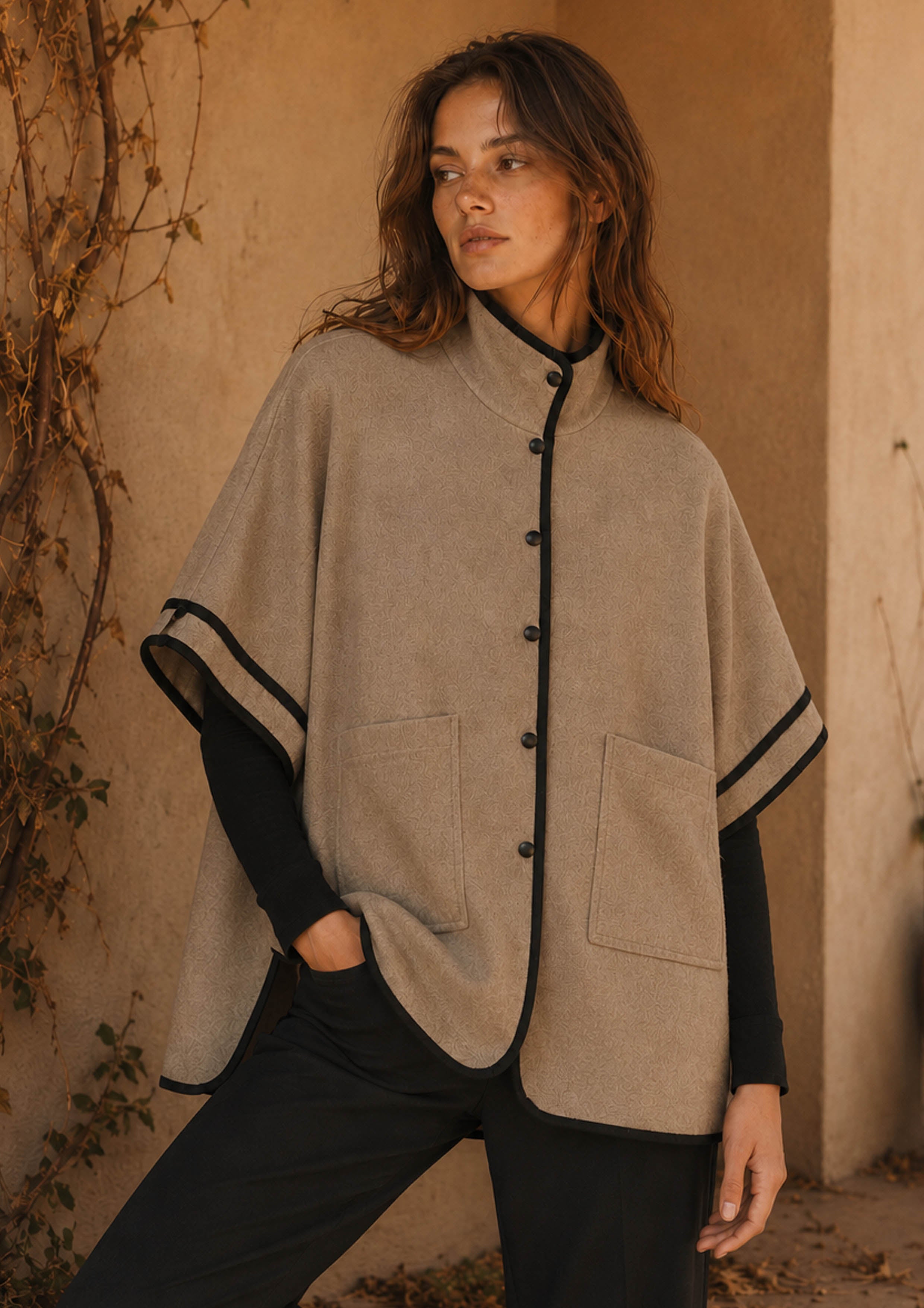 PONCHO ISOLDE MARRÓN